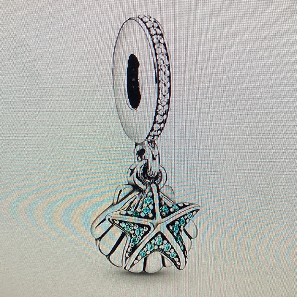 Pandora Silver and Blue Starfish Charm Bracelet